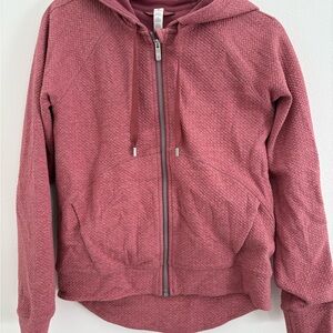 Lululemon Lululemon Catch A Moment Zip Up Hoodie Heathered Merlot Pink Size 6